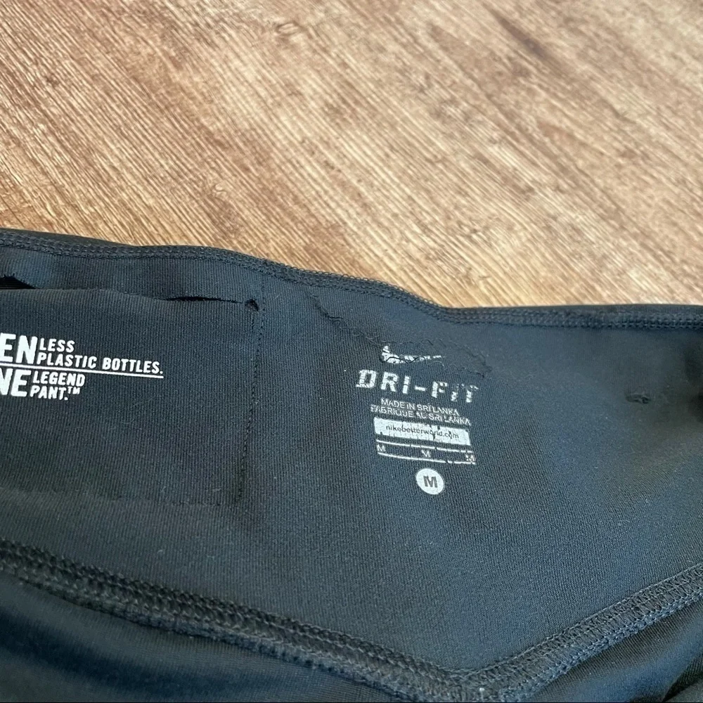 Black Nike Dri Fit Flared Wide Leg Leggings - Picture 2 of 4